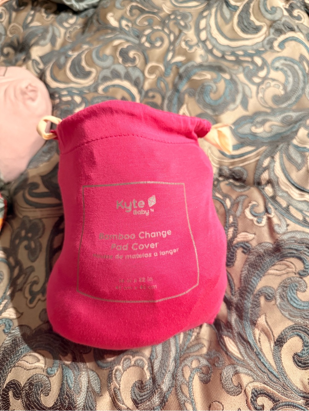 Kyte BABY Hot Pink Bamboo Change Pad Cover AND CRIB SHEET